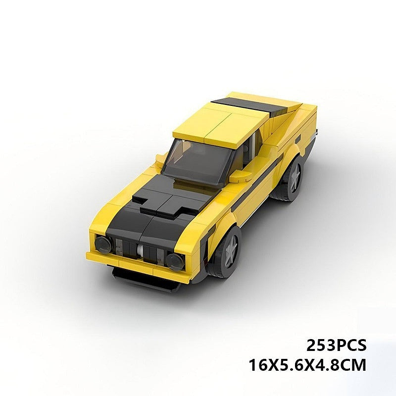 1973 Classic Fastback Muscle Car MOC Building Kit | Vintage Vehicle Model - 6