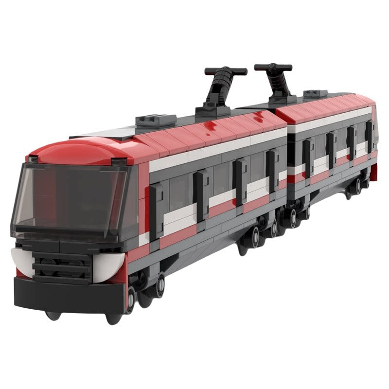 4-Wide Modern Light Rail Transit Train MOC Building Kit - 3