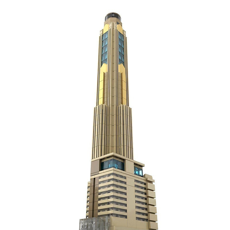 Baiyoke Tower II Bangkok MOC Skyscraper Building Kit 1:800 Scale - 3