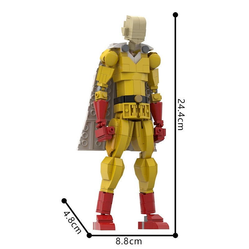 Bald Anime Superhero MOC Figure Building Kit - 3