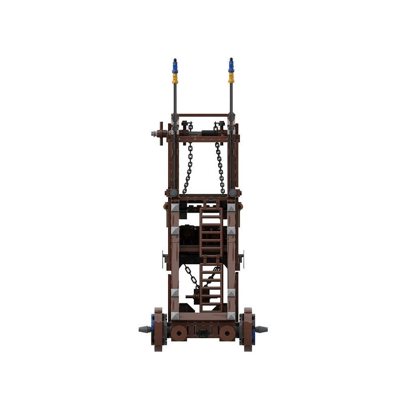 Black Falcon Siege Tower MOC Building Kit | Medieval Castle Architecture - 5