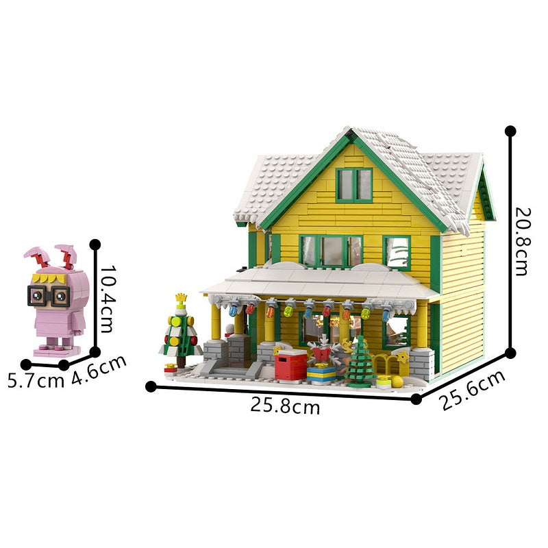 Christmas Snow House MOC Building Kit | Winter Village Architecture - 5