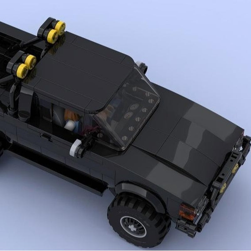Classic 4x4 Pickup Truck MOC Building Kit | 8-Wide Off-Road Vehicle - 5