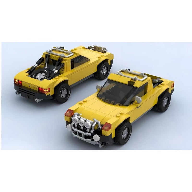 Classic Safari Rally Car MOC Building Kit | 8-Wide Sports Car Model - 3