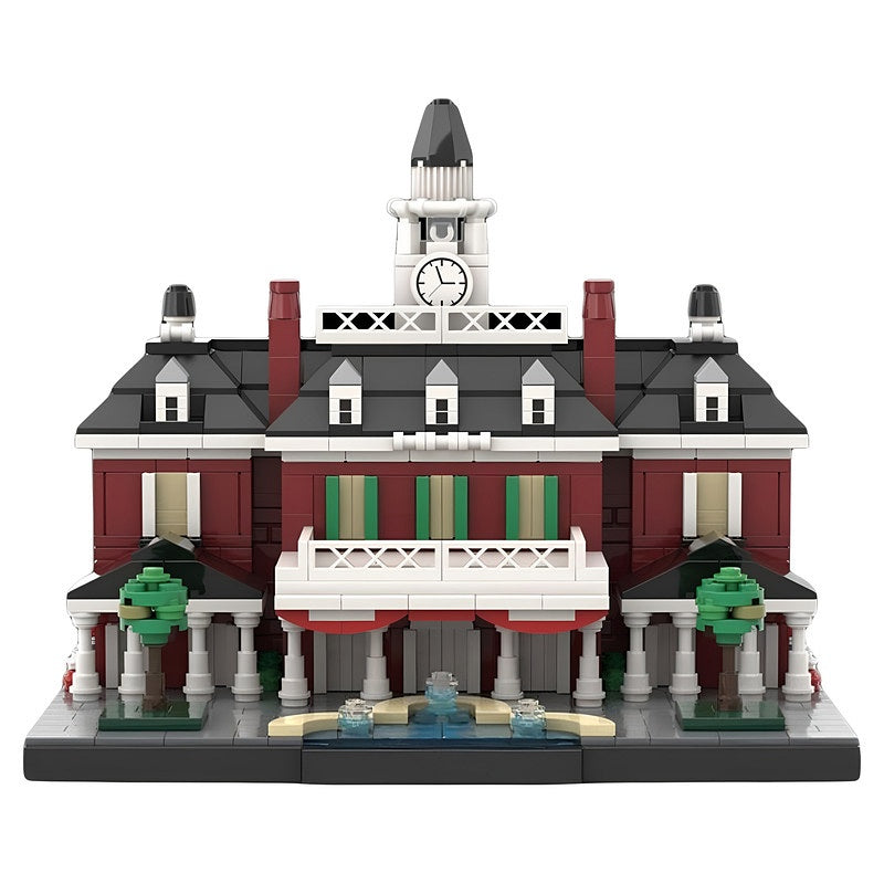 Colonial American Pavilion Clock Tower MOC Building Kit - 2