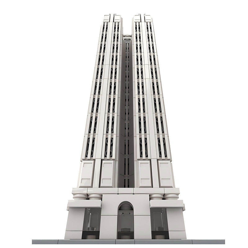 Equitable Building NYC MOC Building Kit | 1:800 Historic Skyscraper Model - 4