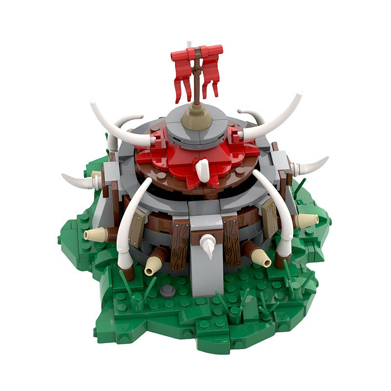 Fantasy Orc Burrow MOC Building Kit | Tribal Cave Architecture Model - 4