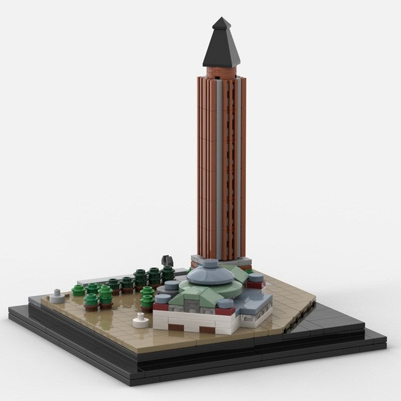 Frankfurt Messeturm and Festhalle Skyline Building Kit | LEGO-Compatible MOC - 3