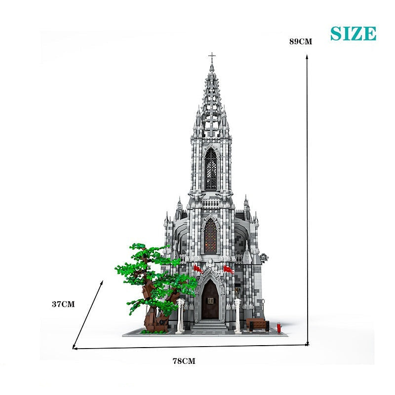 Gothic Cathedral MOC Building Kit | Large Scale Architecture Model - 6