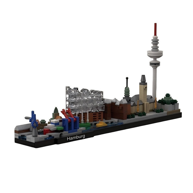Hamburg Germany Skyline MOC Architecture Building Kit - 6