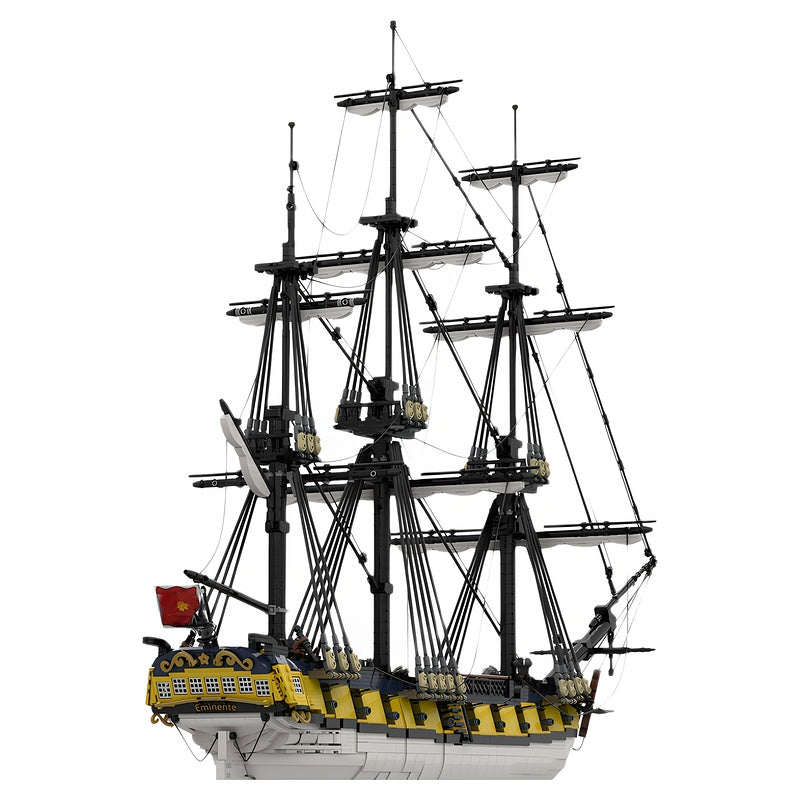 HMS Eminente MOC Building Kit | Historic Sailing Ship Model - 5