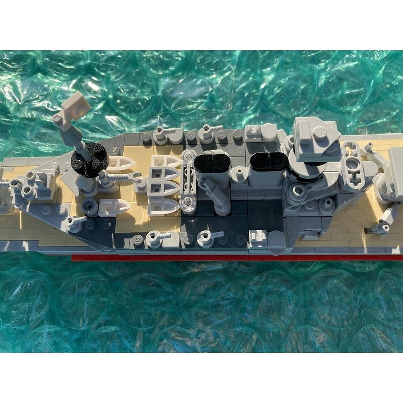HMS Hood Battlecruiser MOC Building Kit | 1:400 WWII Naval Display Model - 5