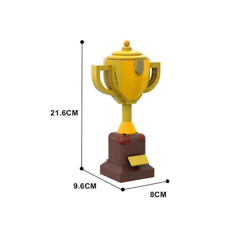 Large Yellow Trophy MOC Building Kit | Award Display Sculpture - 3