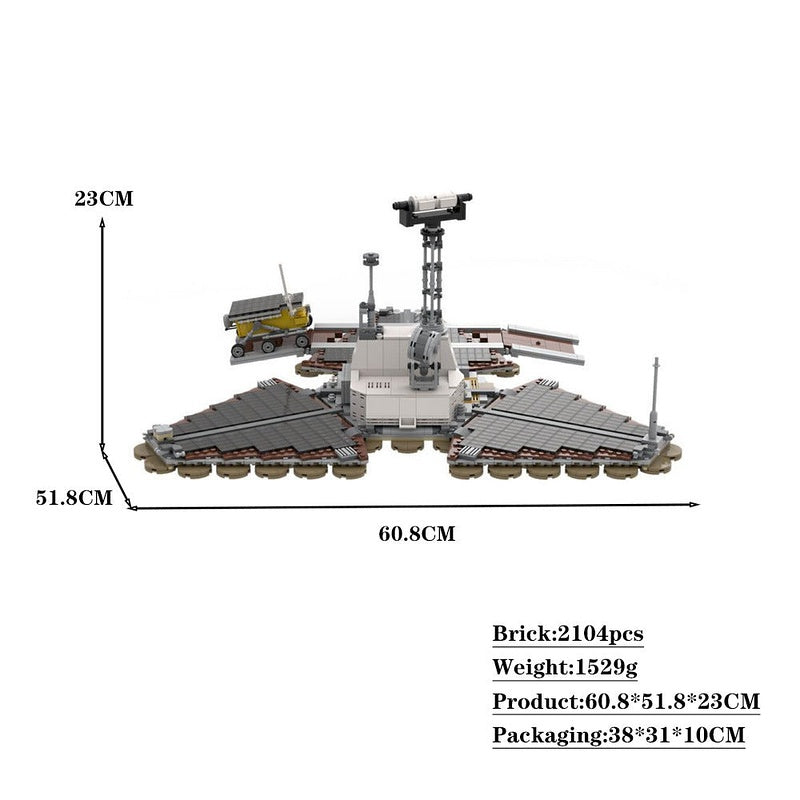 Mars Lander Pathfinder & Sojourner MOC Building Kit | Space Rover Model - 4