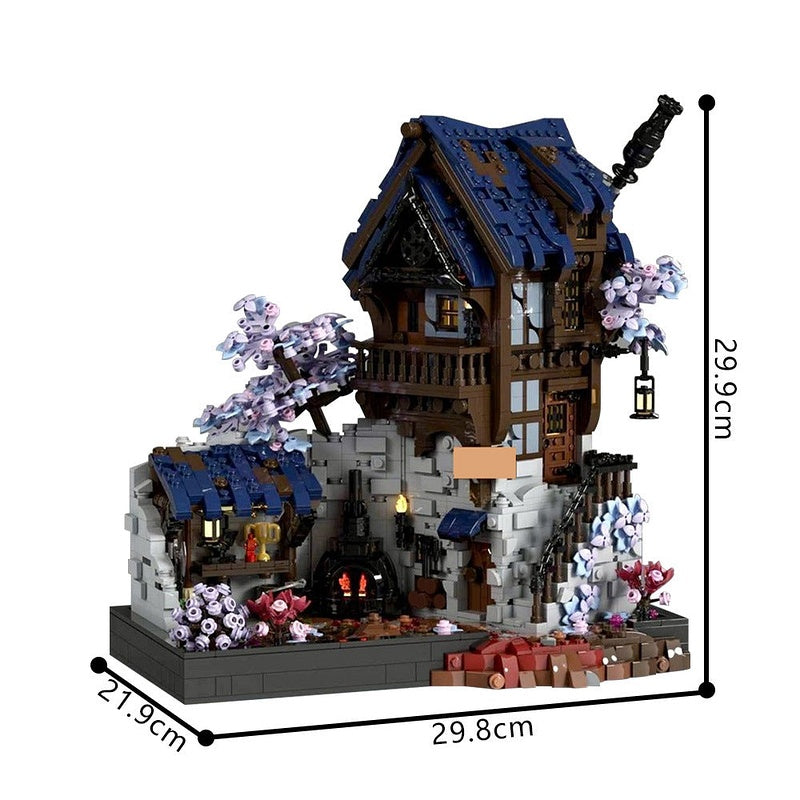 Medieval Blacksmith Forge MOC Building Kit | Historic Workshop Model - 4