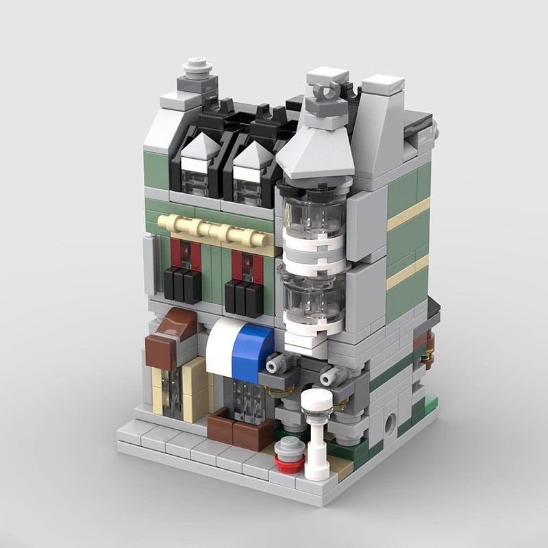 Mini Modular Green Grocer MOC Building Kit | City Store Architecture - 6