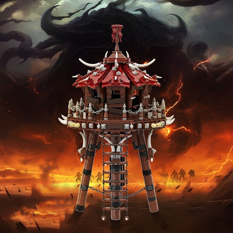 Orc Fortress Archery Siege Tower MOC Building Kit | Fantasy Castle Model - 5