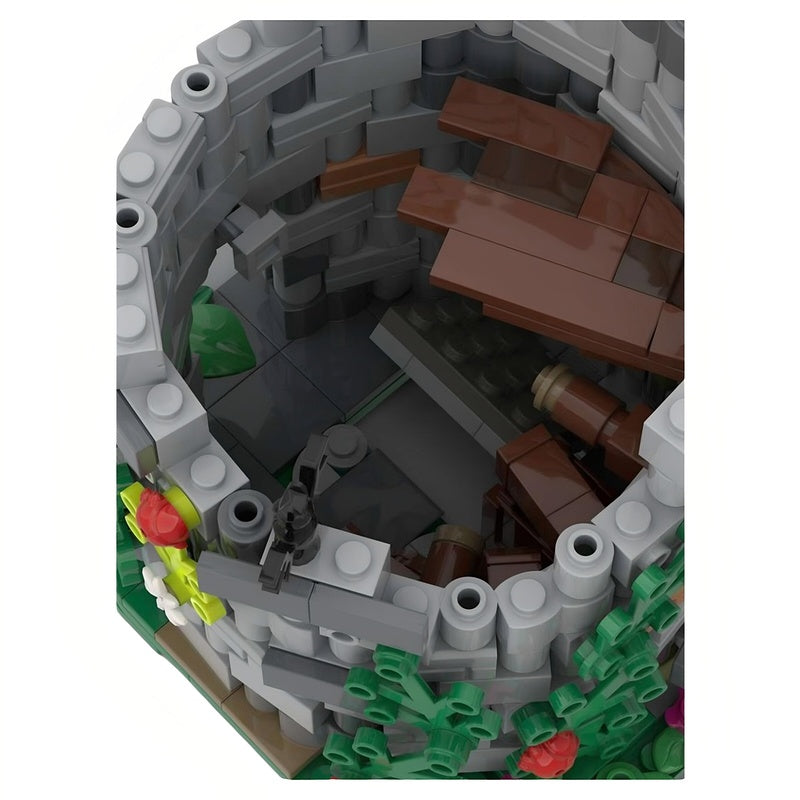 Overgrown Medieval Watchtower Ruin MOC Building Kit - 4