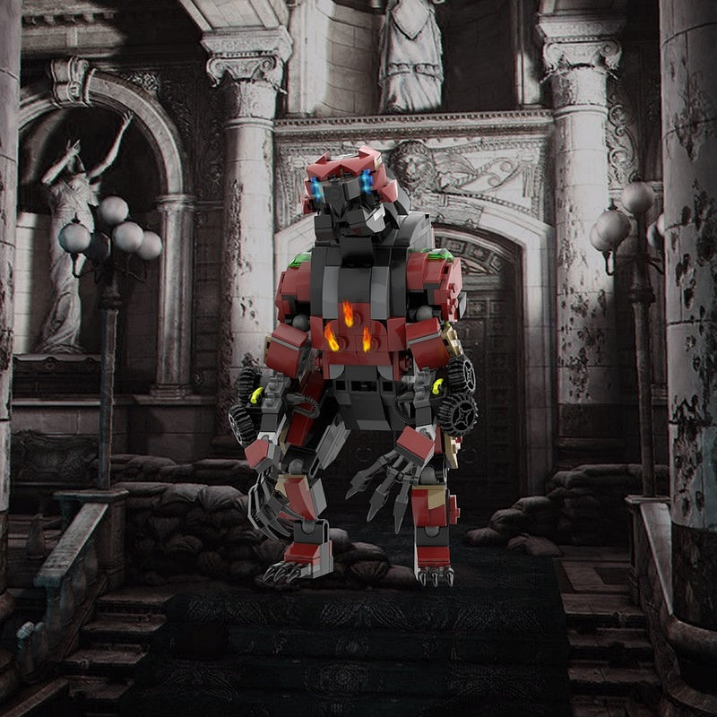 Post-Apocalyptic Bionic Fire Bear Mecha MOC Building Kit - 5