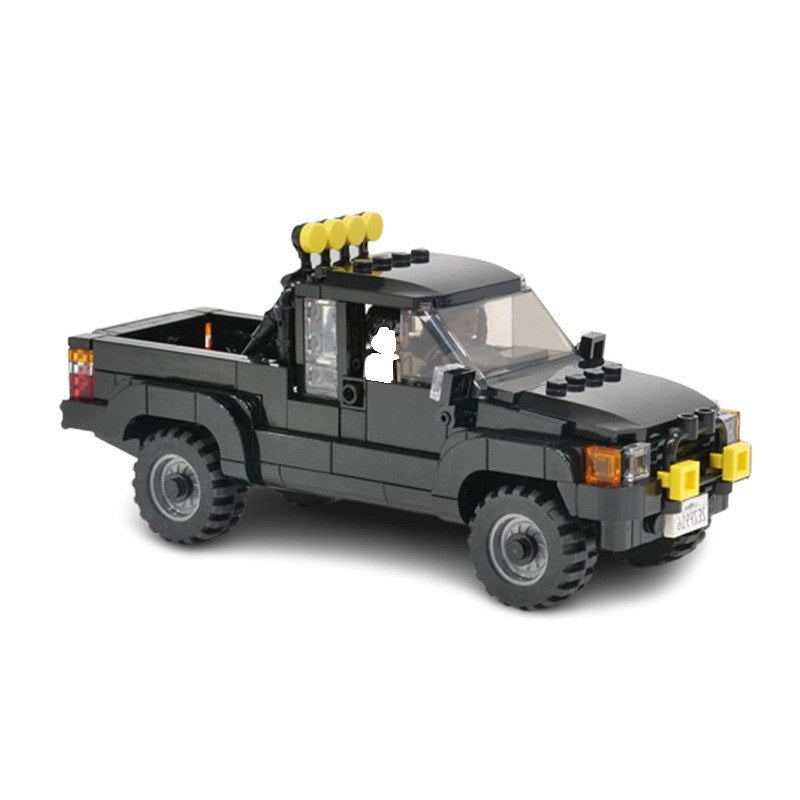 Retro 1980s Time Travel Movie Pickup Truck 4x4 Building Kit - 4