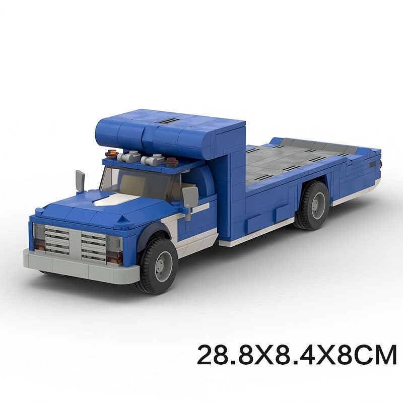 Retro Rig Flatbed Truck MOC Building Kit | Cargo Transport Vehicle - 5