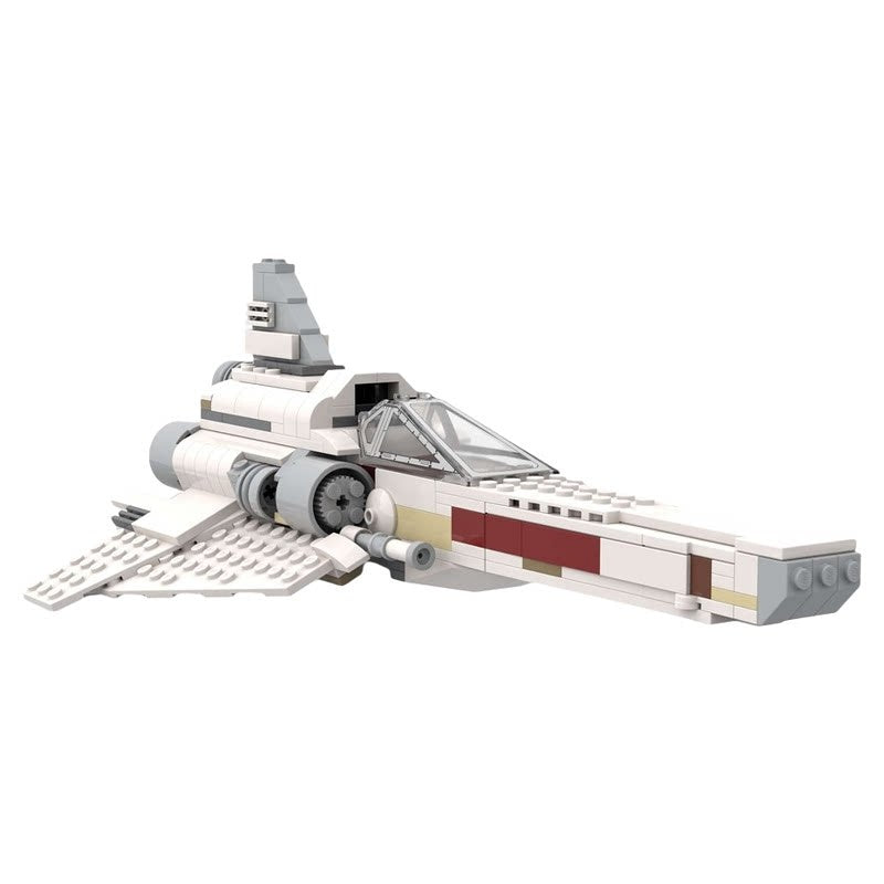 Retro Twin-Engine Space Fighter MOC Building Kit - 4