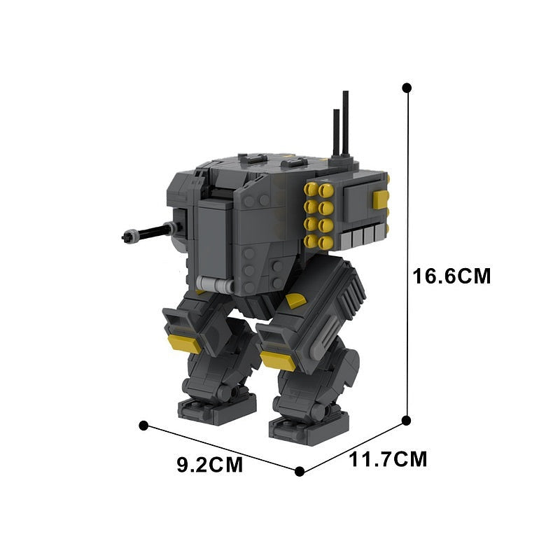 Sci-Fi Combat Mech Exosuit MOC Building Kit | Robot Armor Model - 5