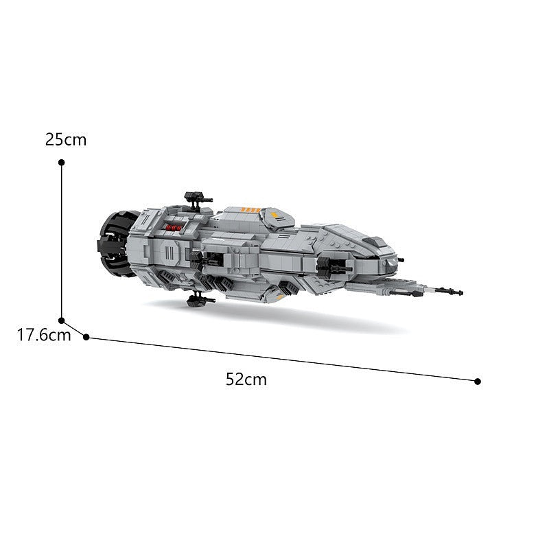 Sci-Fi Corvette Space Gunship MOC Building Kit | Futuristic Spaceship - 5