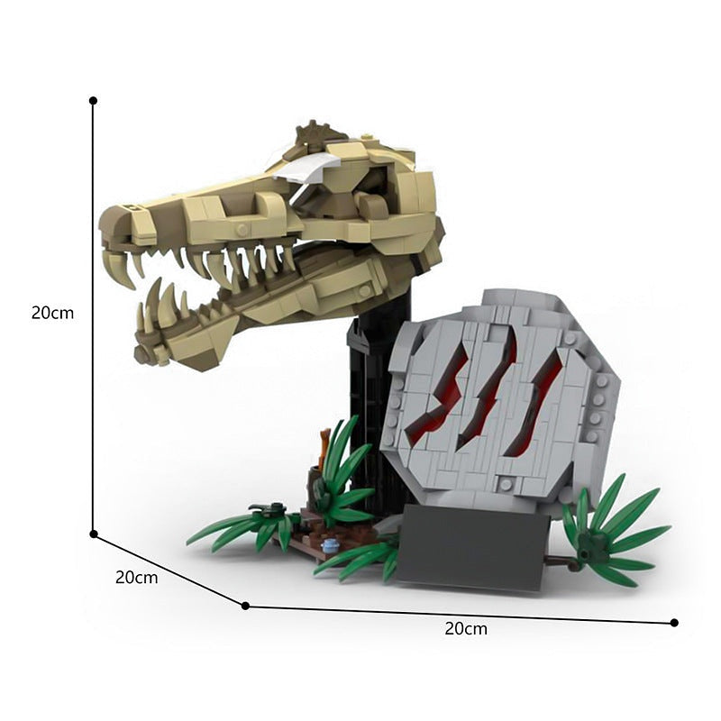 Spinosaurus Fossil MOC Building Kit | Dinosaur Skeleton Display Model - 3