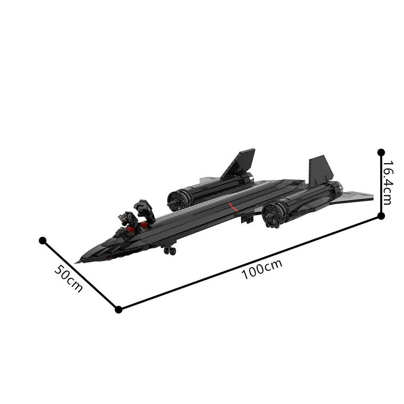 SR-71 Blackbird Recon Aircraft MOC Building Kit | Stealth Plane Model - 10