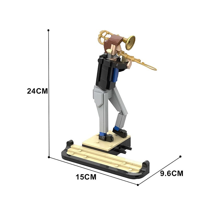 Trombone Player MOC Building Kit | Jazz Musician Display Figure - 3