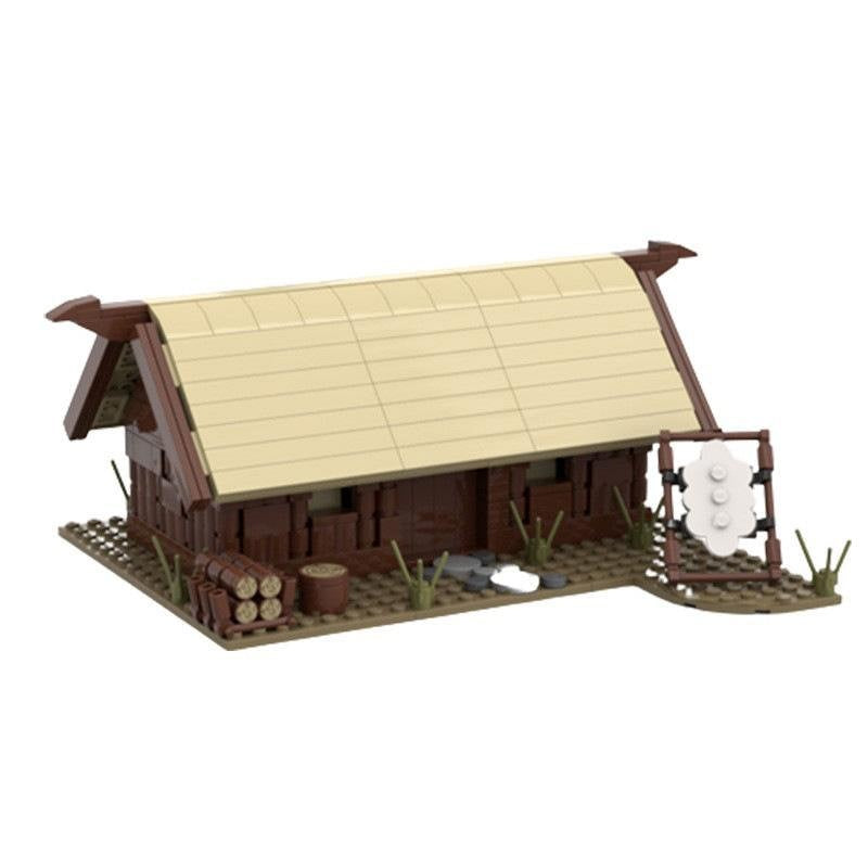 Viking Hut MOC Building Kit | Nordic Village House Architecture Model - 4