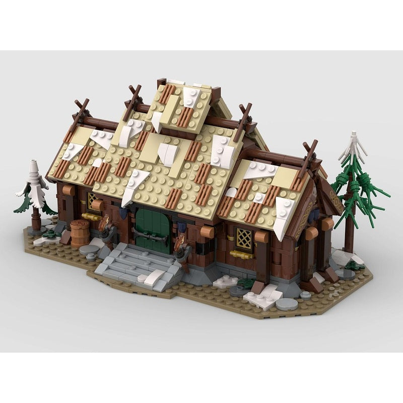 Viking Jarl Longhouse Nordic Village MOC Building Kit - 5