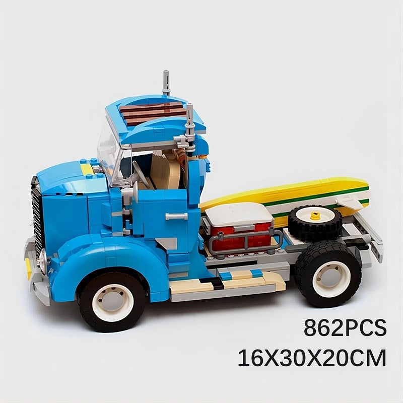 Vintage Truck MOC Building Kit | Classic Cargo Vehicle Model - 5