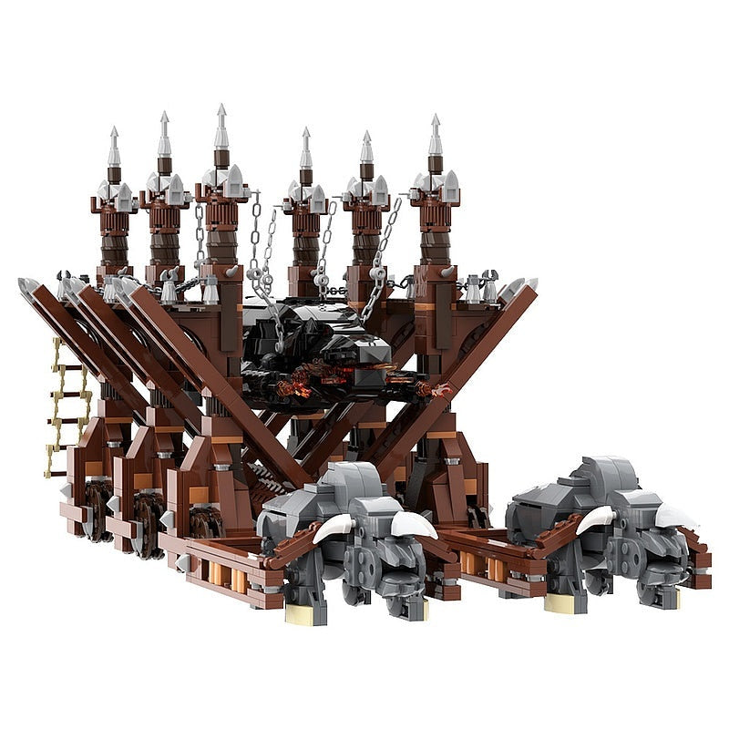 Wolf Head Battering Ram MOC Building Kit | Medieval Siege Weapon Model - 5