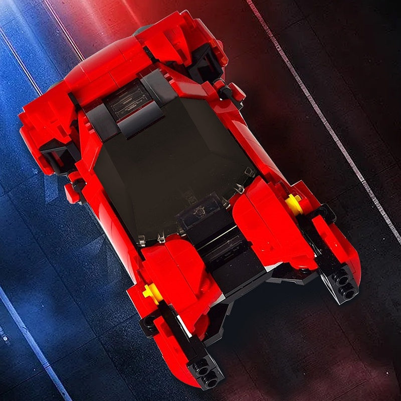 XF-40 Spinner Futuristic Supercar MOC Building Kit | Flying Vehicle - 4