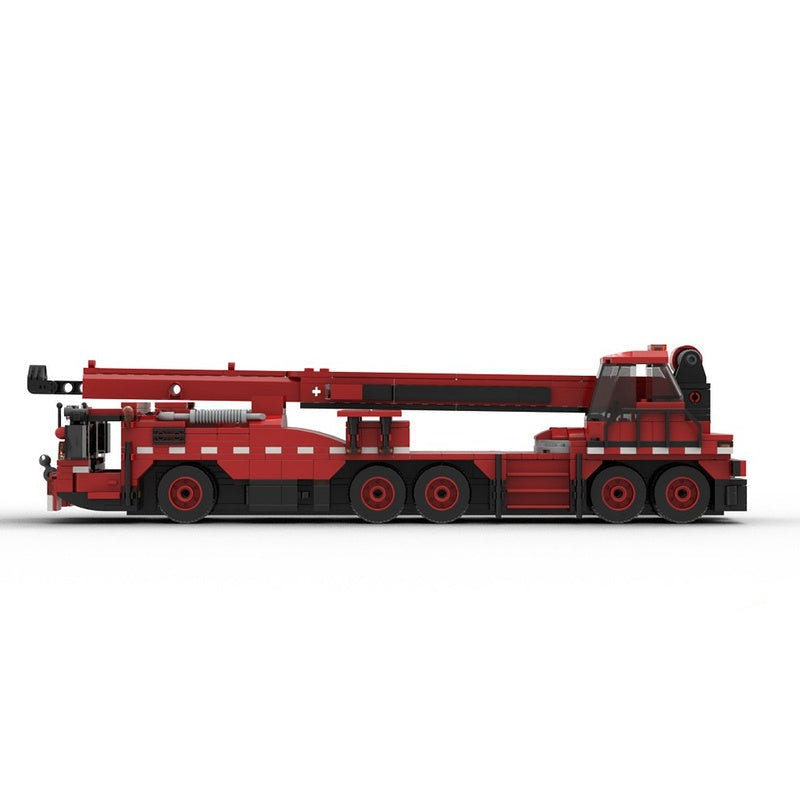10-Wheel Mobile Crane Truck MOC Heavy Construction Vehicle Building Kit - 2