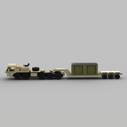 10x10 Heavy Military Logistics Truck & Container Trailer MOC Building Kit - 4
