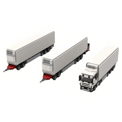 10x4 Refrigerated Truck with Full Trailer MOC Building Kit - 2