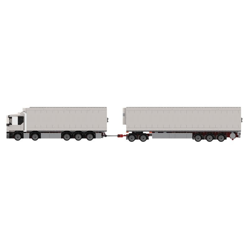 10x4 Refrigerated Truck with Full Trailer MOC Building Kit - 3
