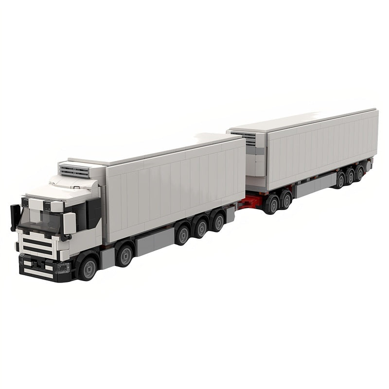 10x4 Refrigerated Truck with Full Trailer MOC Building Kit - 4