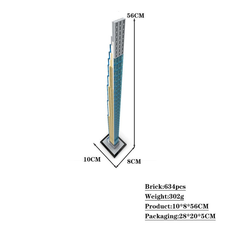 111 West 57th Street MOC Building Kit | 1:800 Steinway Tower Architecture Model - 4