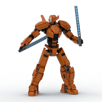 12-Inch Dual-Blade Mecha MOC Building Kit | Fully Articulated Figure - 3