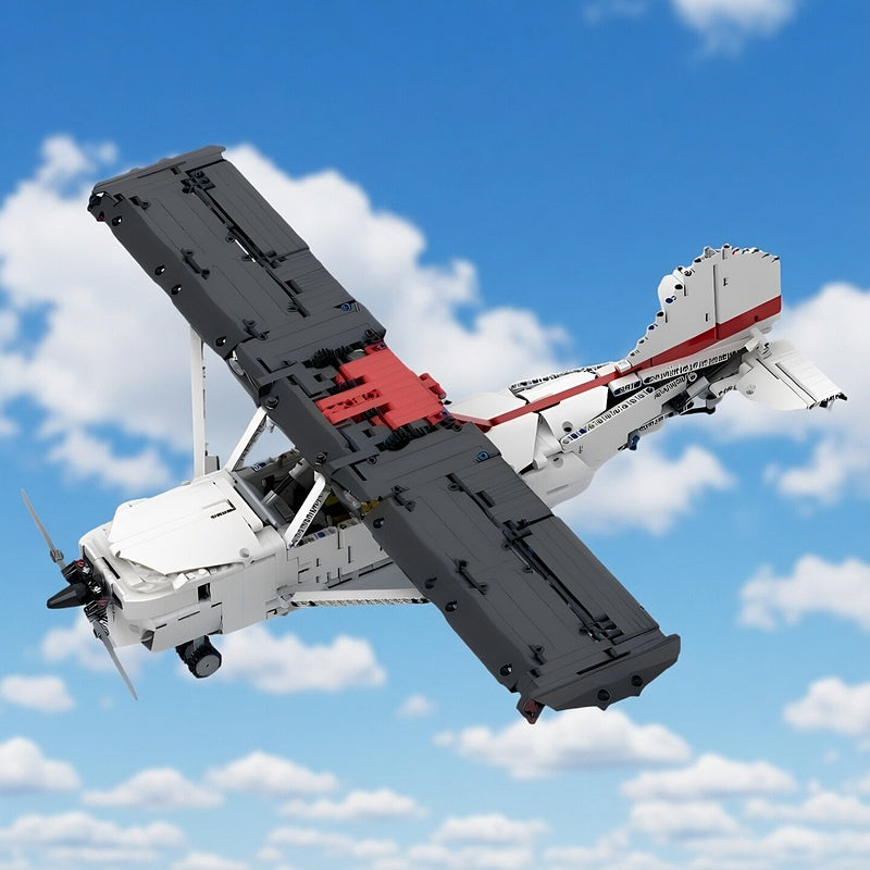 150 High-Wing Light Trainer Propeller Aircraft MOC Building Kit - 3