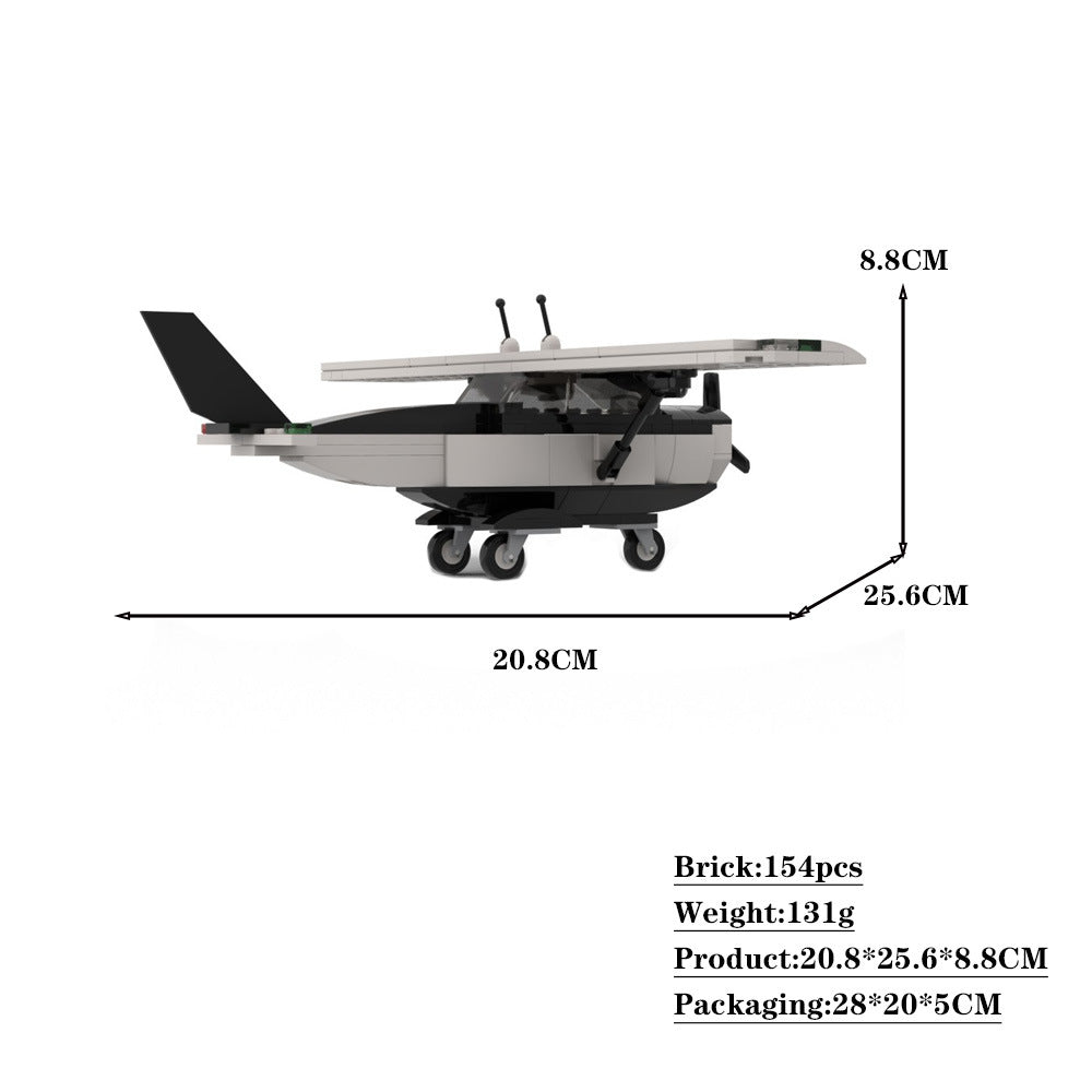 172 Sky Adventure Plane Building Kit | LEGO-Compatible MOC - 4