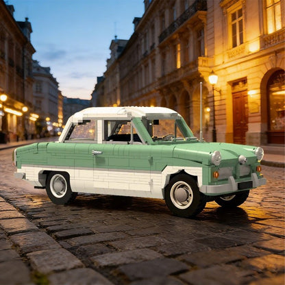1950s German 12M Classic Sedan MOC Building Kit | Vintage Vehicle Model - 4