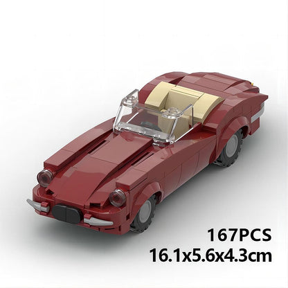 1960s British Convertible Roadster MOC Building Kit | Classic Vehicle Model - 6