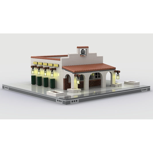 1960s Mission-Style Roadside Restaurant MOC Building Kit - 1