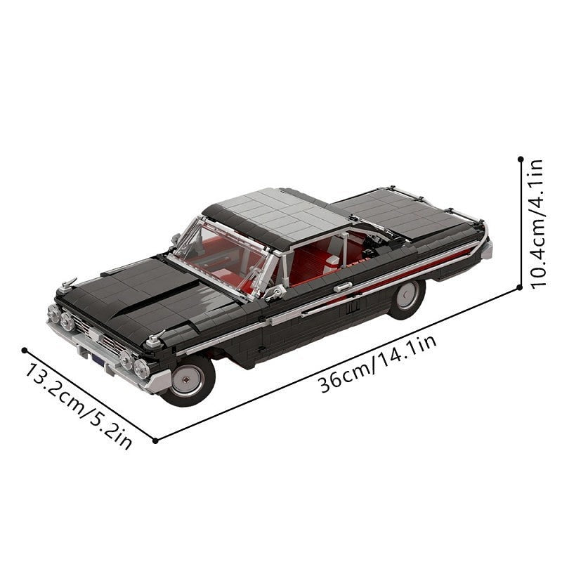 1961 Vintage SS Muscle Car MOC Building Kit | Classic Vehicle Model - 5