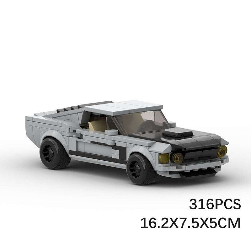 1969 302 Fastback Muscle Car MOC Building Kit | 1:24 Vintage Vehicle Model - 4